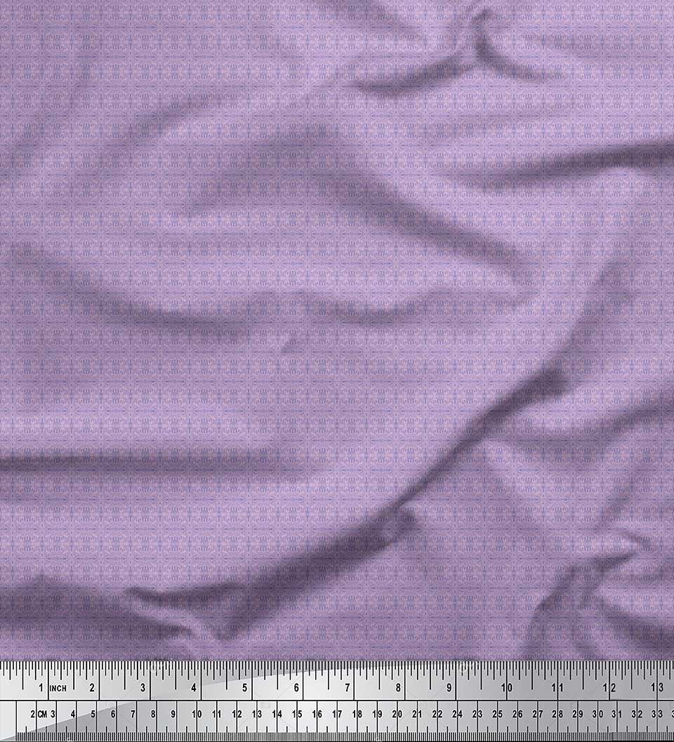

Тканина Soimoi Japan Crepe Satin Геометричні принти на сорочковій тканині на метр 42 дюйма 42 Inch Wide - Poly Crepe рожевий
