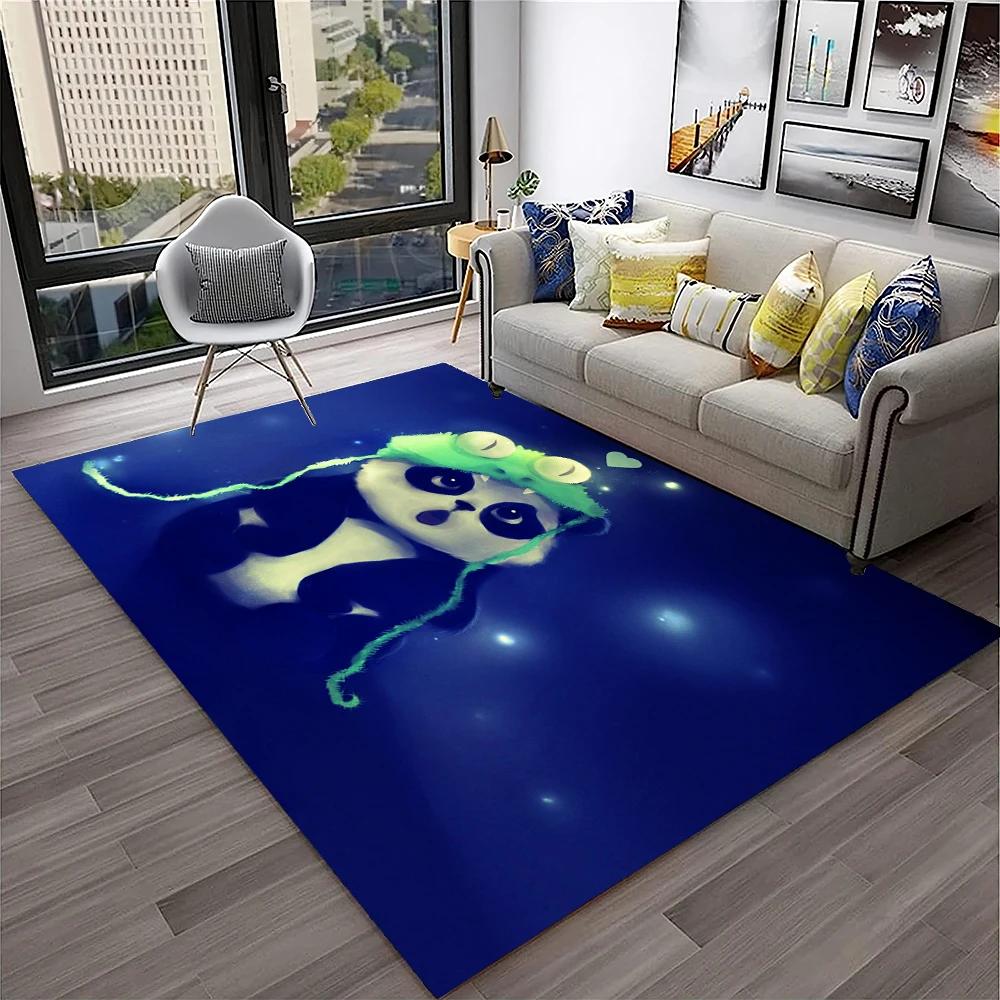 3D Cartoon Cute Panda Animal Child Play Carpet Rug for Home Living Room Bedroom Sofa Doormat Decor,Area Rug Non-slip Floor Mat