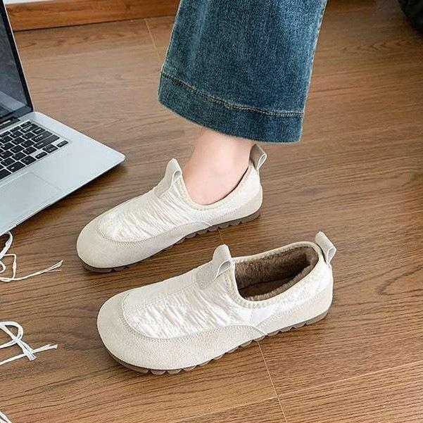 French single shoes new autumn and winter soft-soled beanie shoes comfortable maternity shoes grandma cotton shoes