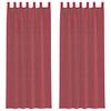 Voile Curtains with Rod Pockets 2 pcs Burgundy