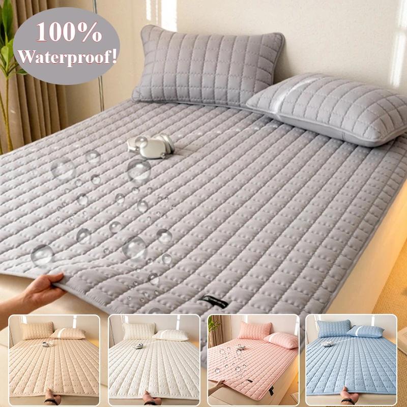 

1 шт. чехлы для матрасов, водонепроницаемые, мягкие, из соевого волокна, чехол для матраса Queen, подкладка, приятная для кожи простыня, стеганый защитный коврик для матраса 1PC 90cmx200cm