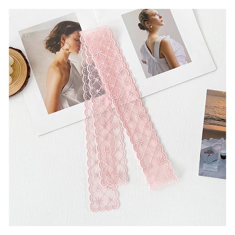 Women Korean Style Long Lace Scarf Multifunctional Decorative Waist Belt Hair Band