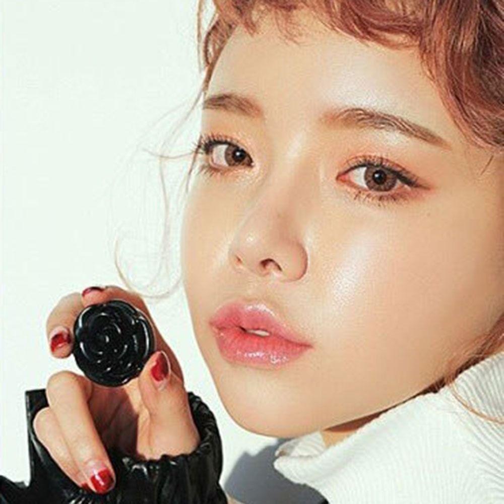 3D Rose Cosmetic Lip Balm Container Small Mirror Empty Refillable Eyeshadow  Pot  Women