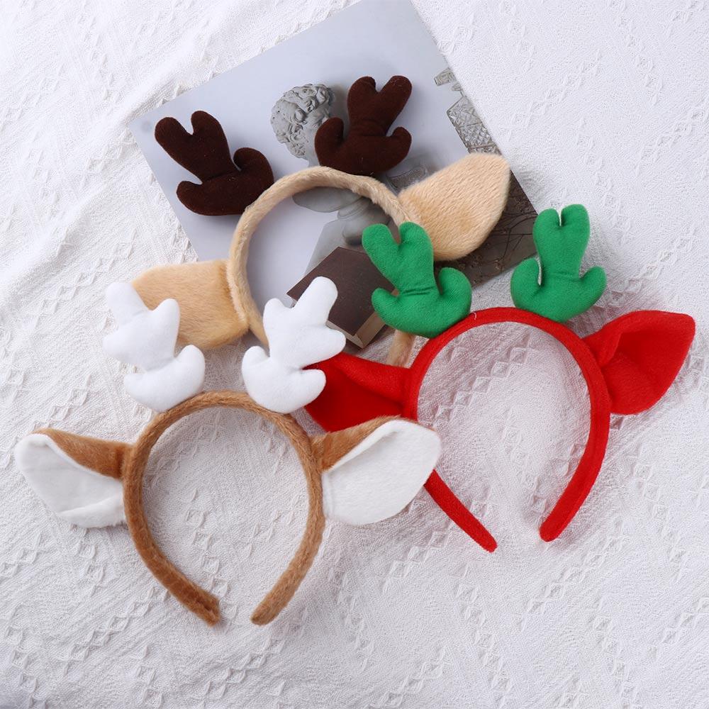 Face Cloth Female Christmas Korean Style Head Hoop Antler Headband Hair Accessories Women Hair Band