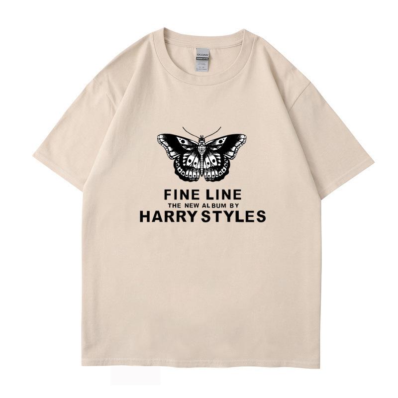 Harry Styles Womens Butterfly Printed Tshirt Summer Fashion Cotton Casual Top Womens Y2K Retro Street Tshirt Clothing Top