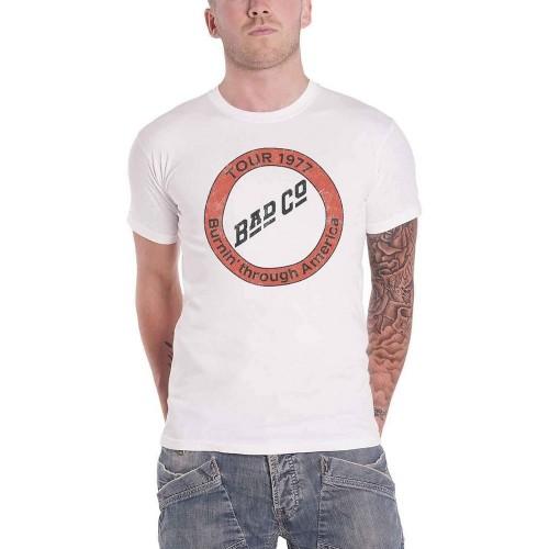 Bad Company Unisex Adult Burnin´ Through America Cotton T-Shirt