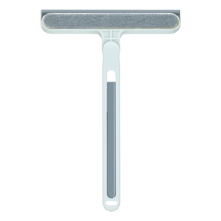 Window Squeegee Cleaner Plate Glass Cleaner Scraper with Rusts Resistant Frame and Quick Drying Sponges