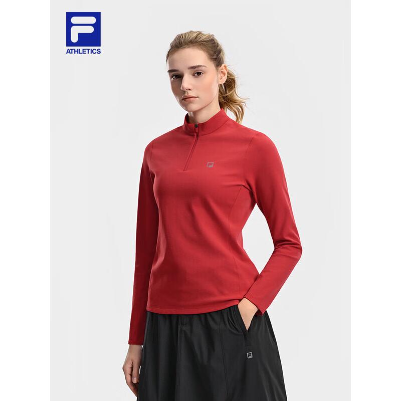 FILA Women s 2026 Spring Half-Zip Knit Long-Sleeve Top XL
