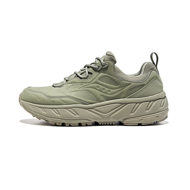 SAUCONY Cyber Web Lace-Up Durable Low-Top Running Shoes Unisex Running Shoes Gray Green S79054-2