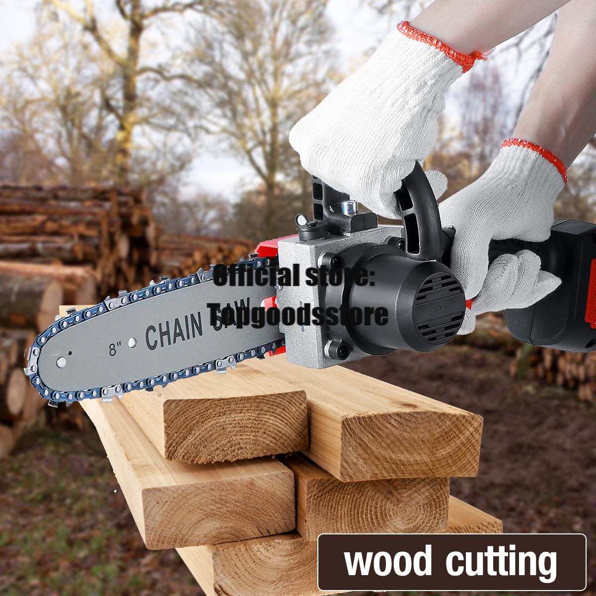 

Электрическая цепная пила 1800 Вт 8 дюймов, цепная пила для обрезки, бесщеточная, садовая пила для валки деревьев, пила для обрезки, деревообрабатывающий резак