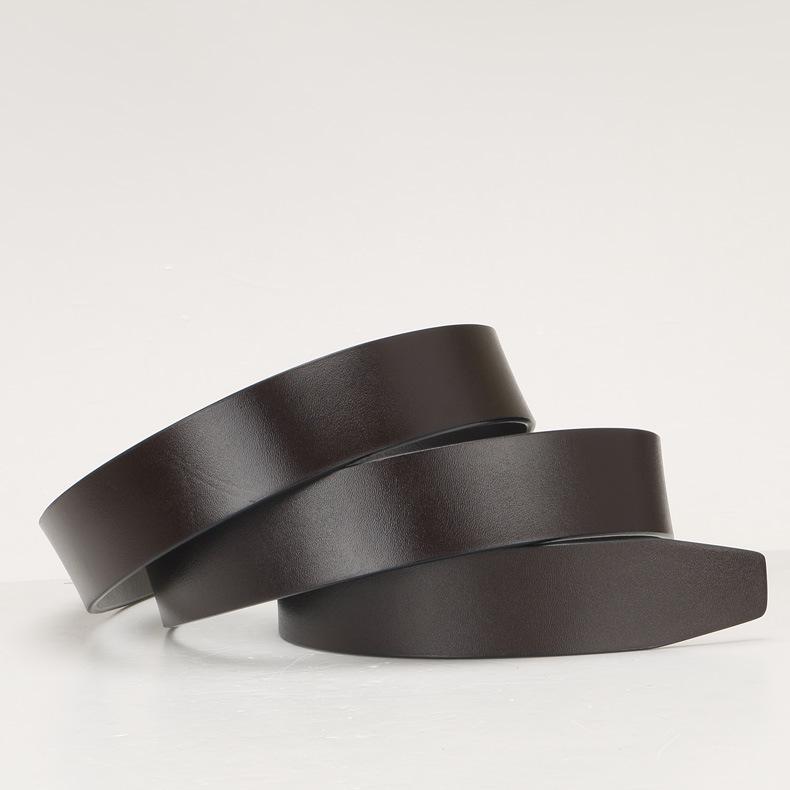 Curea din piele de vacă vintage cu două straturi și două fețe de 3,5 cm - Cataramă automată pentru bărbați, fără strat intermediar