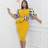 2026 Frühling/Sommer Damen OL-Stil Netz-Puffärmel Bleistiftkleid