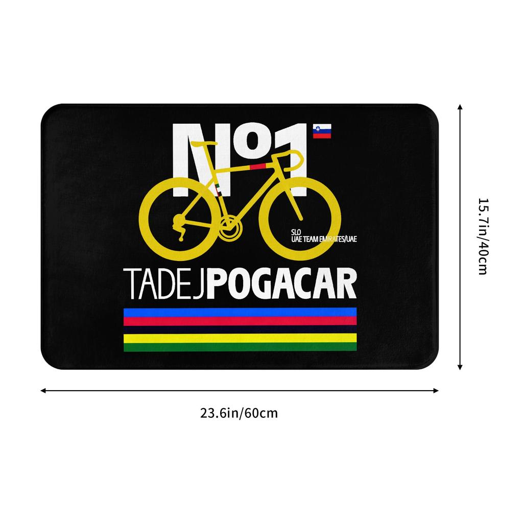 Cycling Team Tadej Pogacar Door Bathroom Kitchen Mats Anti-Slip Outdoor Doormat Bedroom Balcony Entrance Rug Carpet Footpad