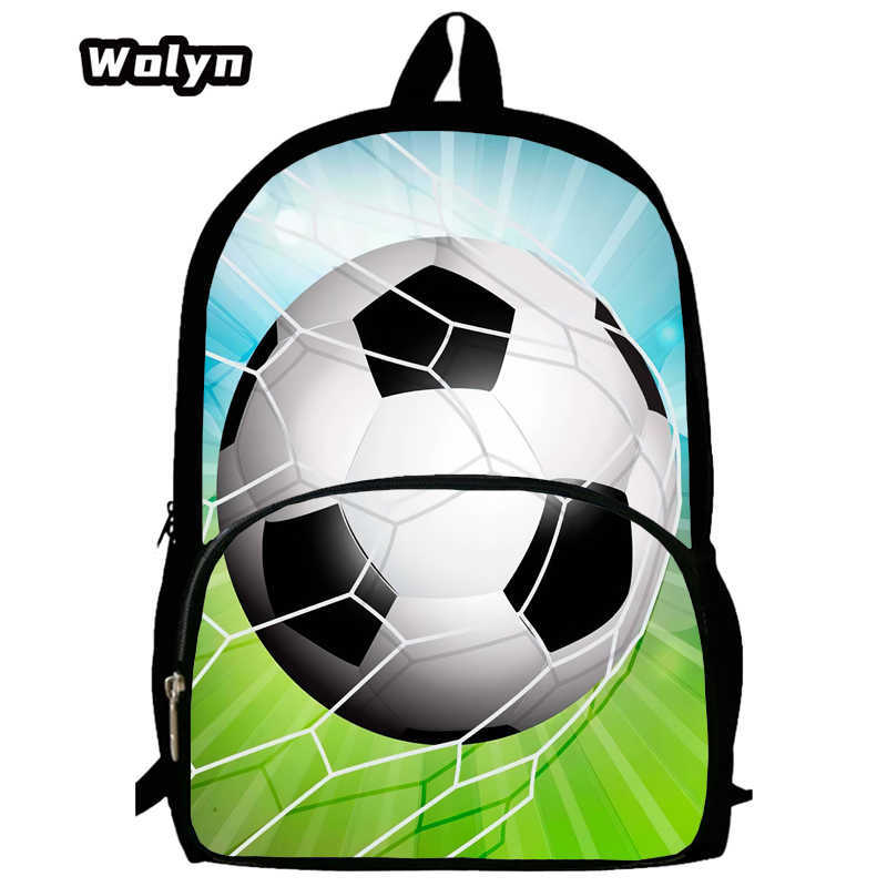 Football School Bag High Definition Waterproof Printing Multi-Functional Load Reduction Ridge Backpack