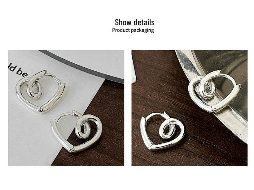 Yinruitai S925 Sterling Silver Heart Stud Earrings for Women - Simple, Elegant Design, 2022 Edition.