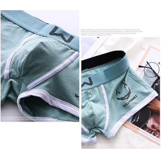 Muži Boxerské spodní prádlo Středně rostoucí elastický široký pás Šortky Kalhotky Kreslený potisk Slim Fit Spací prádlo