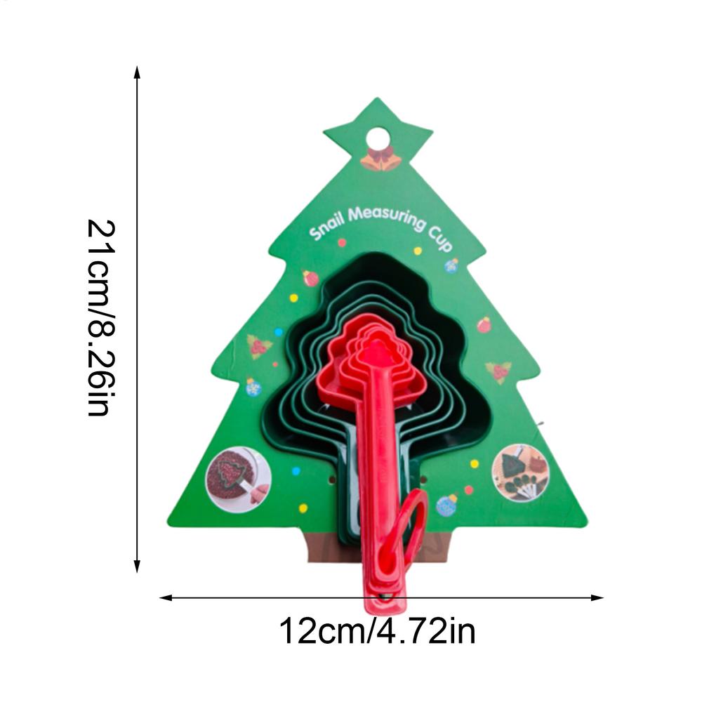 8pcs measuring spoon Christmas tree shaped measuring spoon measuring cup baking small tool for Home Cooking
