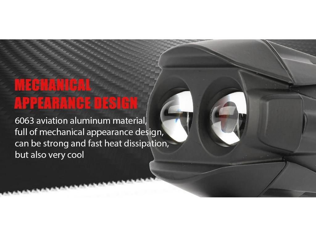 Motorcycle LED Spotlight Yellow-White Light: Super Bright Auxiliary Mini Driving Headlight for Electric Vehicles.