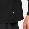 Nike Solid Print Small Logo Crew Neck Long Sleeve T-Shirt Men Tops Black DO7390-010