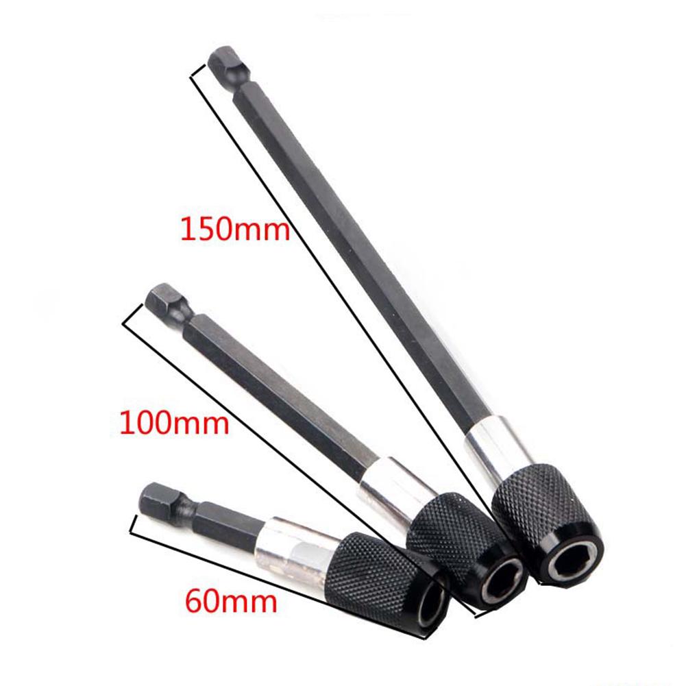 60/100/150mm 1/4 Quick Release Hex Shank Electric Drill Screwdriver Bit Holder