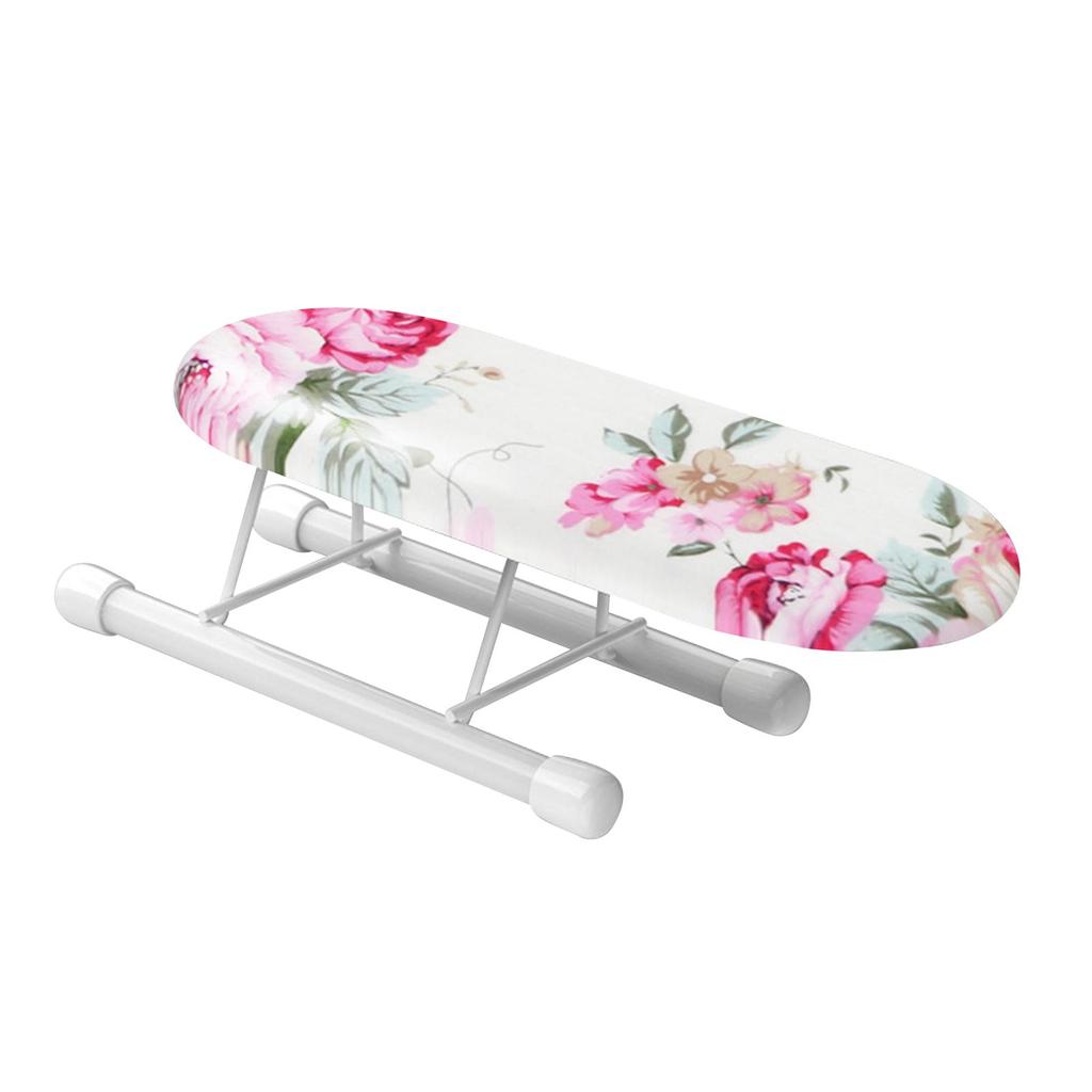 Small Folding Ironing Board with Folding Legs Removable Cover Ironing Cuffs Tabletop Ironing Board Portable Iron Board