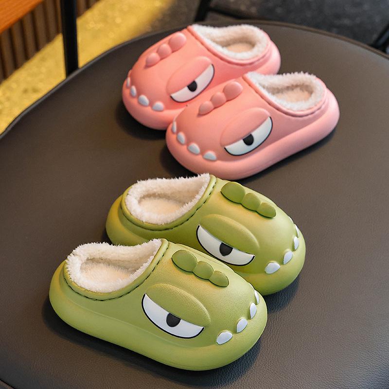 Children’s Winter Cotton Slippers: Fleece-Lined, Waterproof, EVA Squishy Feel, Warm, Closed Heel - Parent and Child Sizes Available