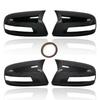 Horn-Shaped Glossy Black Rearview Mirror Covers for 2012-2015 Honda Civic 9th Gen - Adhesive Mod