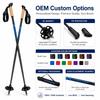 Zeroring Aluminum Carbon Nordic Ski Poles Cross Country Snow Poles With Cork Grip OEM
