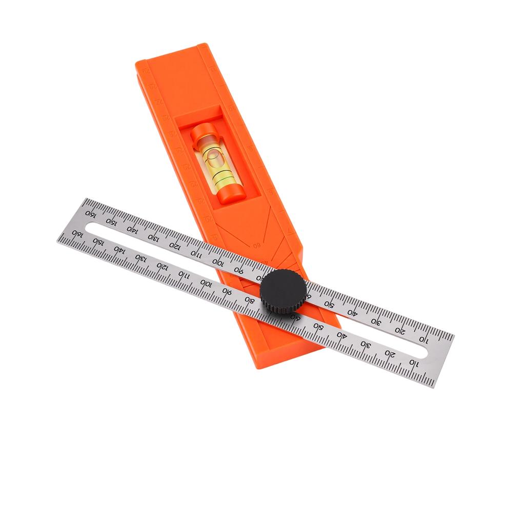 Adjustable Positioning Marking Ruler and Clamp Multi Angle Scribing Protractor Tool for Woodworking Use Dual Scales