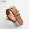 MERJUST 18MM 20MM 22MM 24MM Strap Oil Genuine Leather Black Brown Khaki Watch Band Zulu Wristband For DW Timex
