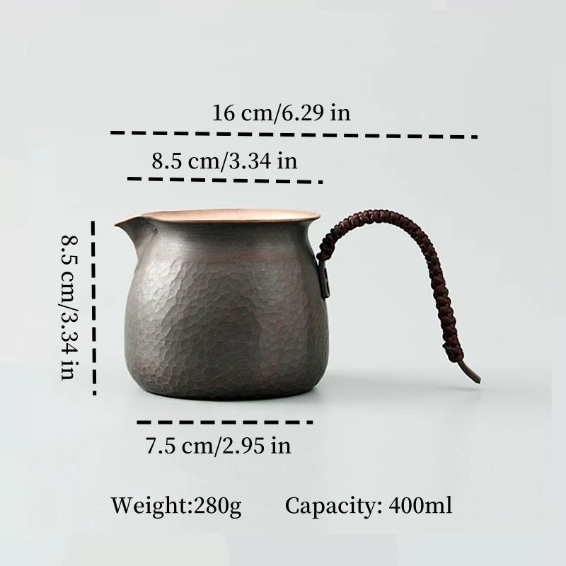 Vintage Pure Copper Coffee Mug,Handcrafted Breakfast Mule Milk Beer 600ml Juice Cup,Creativity Tea Tumbler Tableware Friend Gift 400-600ml