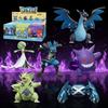 HOLLYBOX Battle Scene Figures Mega Charizard X Gengar Lucario Collectible Anime Action Statues Gift For Anime Game Fans