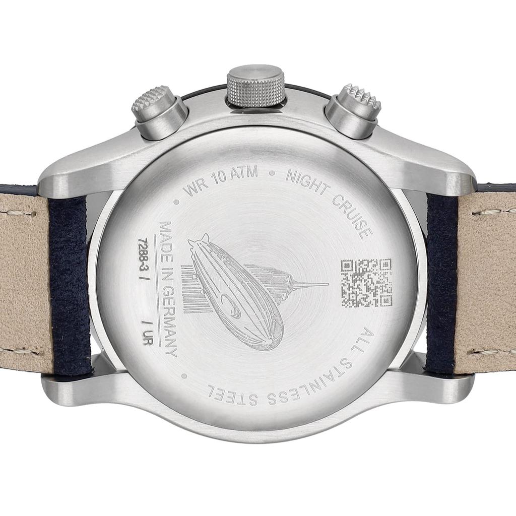 NIGHT CRUISE Navy Stainless Navy [Zeppelin] Watch, Dial, Steel, Quartz, 42mm, German-made, Men's, [Used]