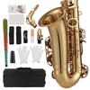   Alto Saxophone, Brass Lacquer Gold E Flat SAX 875 Key Type with SAX Accessories for All Types of Music