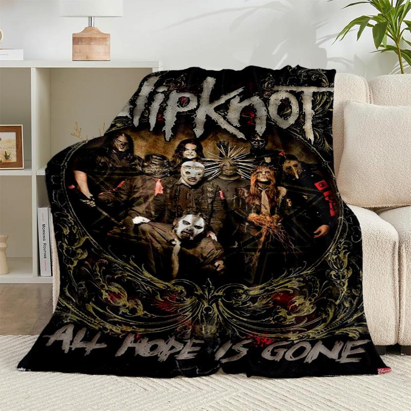 1PZ Coperta in Flanella Collage Banda Musicale Rock Metal Regalo, Adatta Sia per Uomini Che per Donne, Morbida Ideale per Letti e Divano, Regalo di Compleanno o Natale