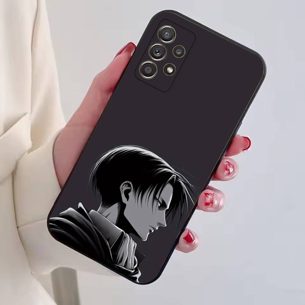 L-Levi A-Ackerman Anime Phone Case For Samsung S25,S24,S21,S22,S23,S30,Ultra,S20,Plus,Fe,Soft Silicone Black Cover