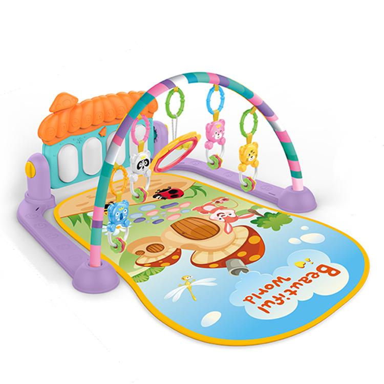 Infant Musical Play Mat & Piano Gym with Rattle Toys (0-18 Months)