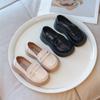 Children Performance Shoes Fashion Girls Leather Shoes for Party Wedding Slip-on Simple Kids Loafers All Match Spring Autumn