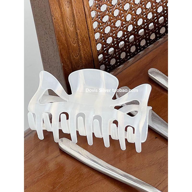 Streamer Acetic Acid Gradient Niche Hair Clip Headdress Grip Flowing Gradient White