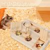 Holz Enrichment Futtersuchspielzeug 6 in 1 Haustier Hamster Futtersuche Futterspender Spielzeug Puzzlespiel Fütterungsspielzeuge für Kaninchen Hamster Chinchilla Haustier