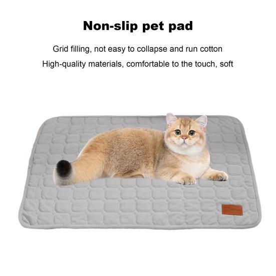 Yousheng Haustierunterlage, weich gesteppt, rutschfeste Unterseite, rechteckig, für den Sommer, groß, mittel, klein, für Hunde, Welpen, Katzen, Kätzchen, Schlafmatte, Teppich, Heimtierbedarf