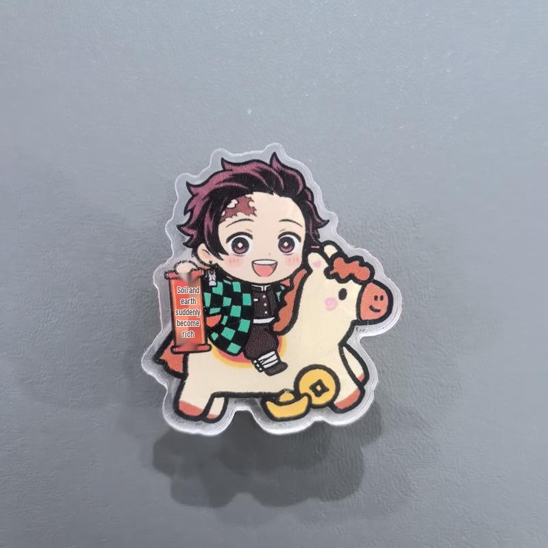 Year of the Horse Demon Slayer Cartoon Acrylic Double-Sided Tomioka Giyu Folder Clip