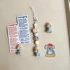 Pvc Dog Phone Lanyard With Beaded Chain For Cute Mobile Accessories