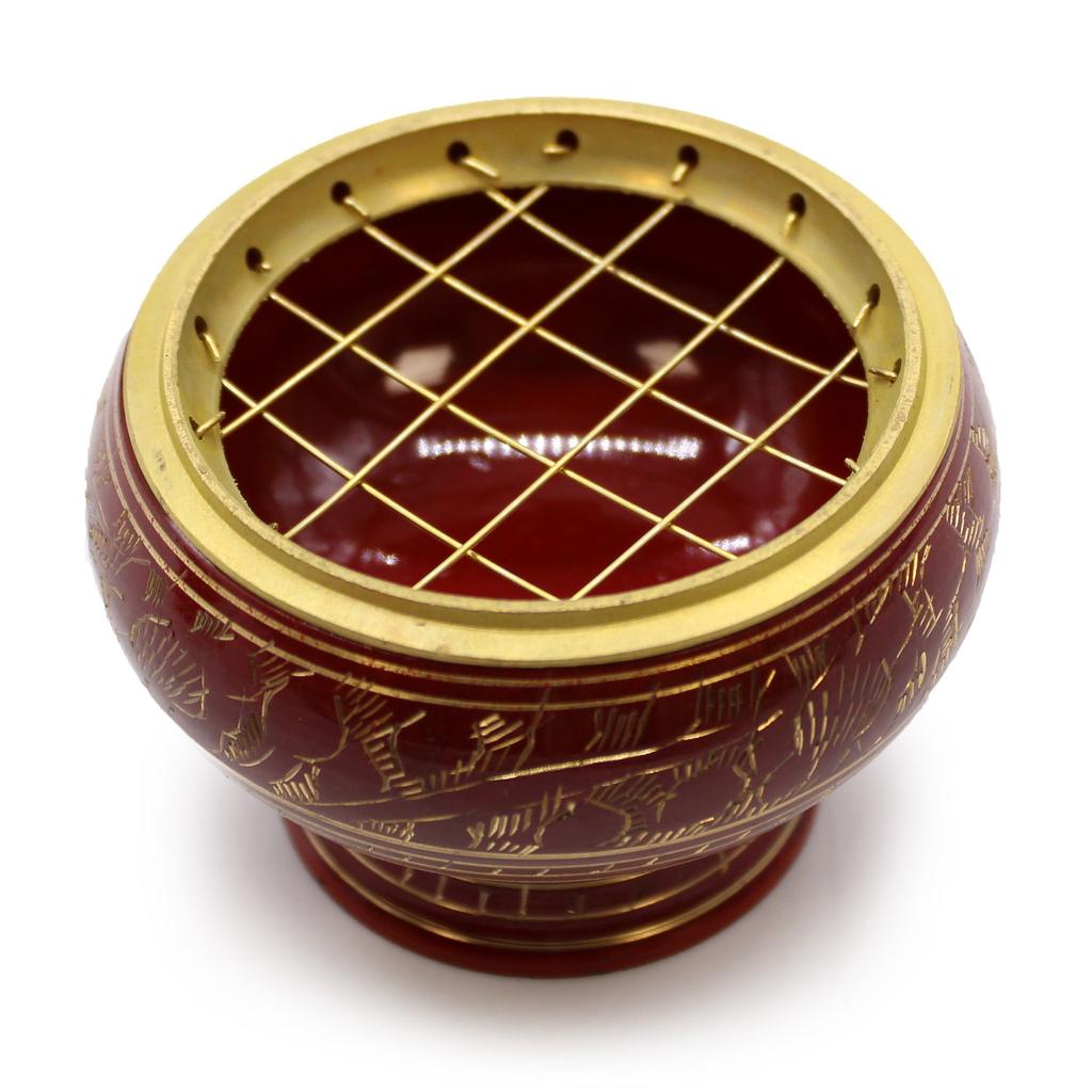 Charcoal Resin Incense Burner Jar Root Chakra