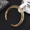 Double-layer Cross-opening Bracelet, Gold-plated Fashionable and Simple Women's High-end Versatile Bracelet