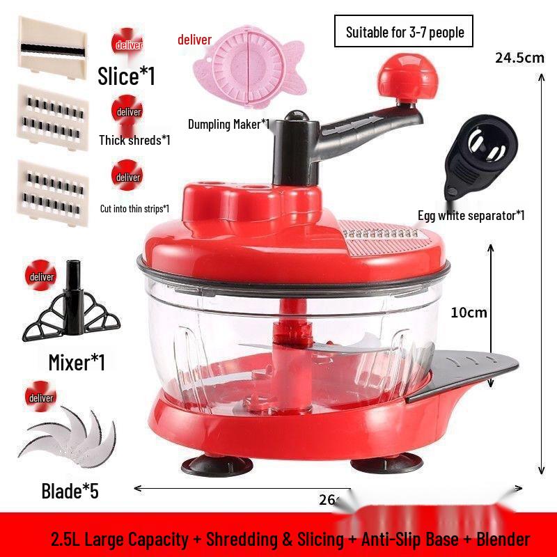 Manual Meat Grinder & Vegetable Chopper for Homemade Dumpling Filling Mixes