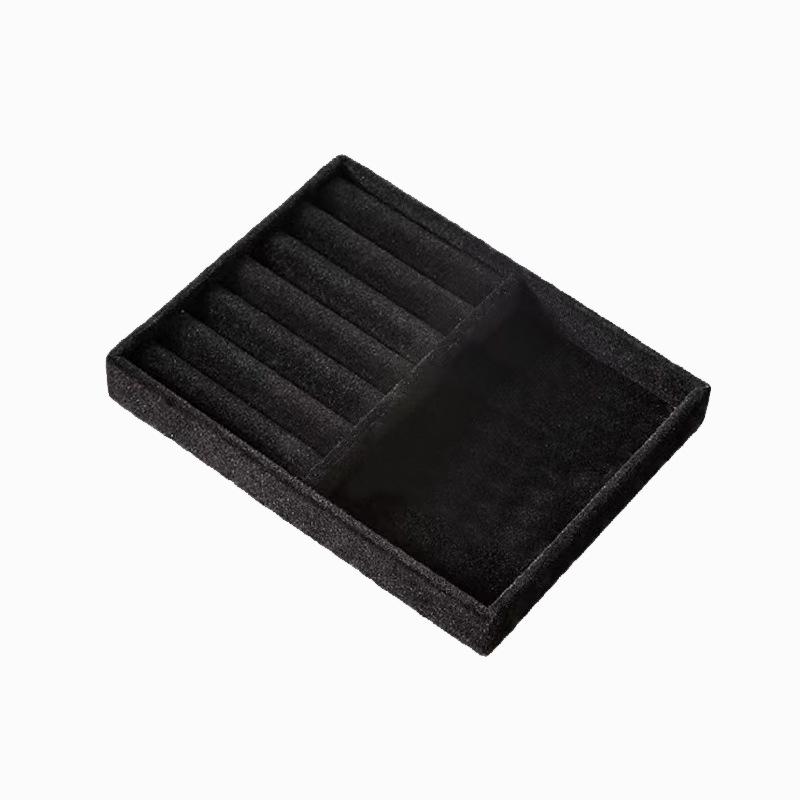 Velvet Jewelry Box – Ring and Earring Tray with Bracelet Compartment