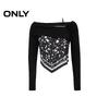 ONLY Women's One-Shoulder Knit Patchwork Crop Top