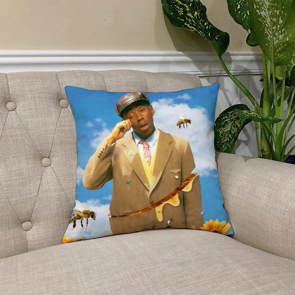 Rapper T-Tyler-ES The C-Creator cushion cover Square Sofa Cushion Cover Casual Skin-Friendly Comfortable Pillow Cover