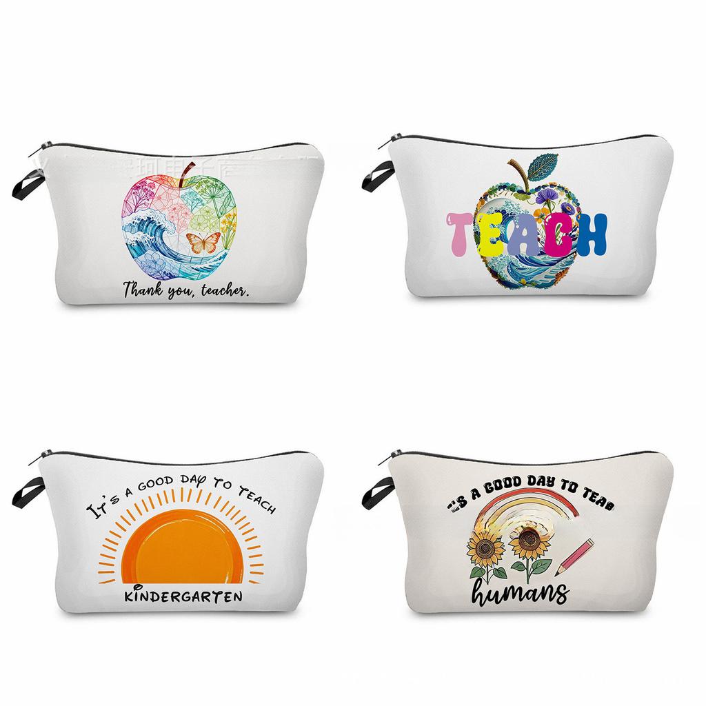 Women Teachers' Day Print Cosmetic Bag Toiletries Organize Travel Storage Case 6887